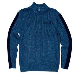 Harley Davidson Motorcycles Knit Quarter Zip Vintage Sweater, Men's Medium